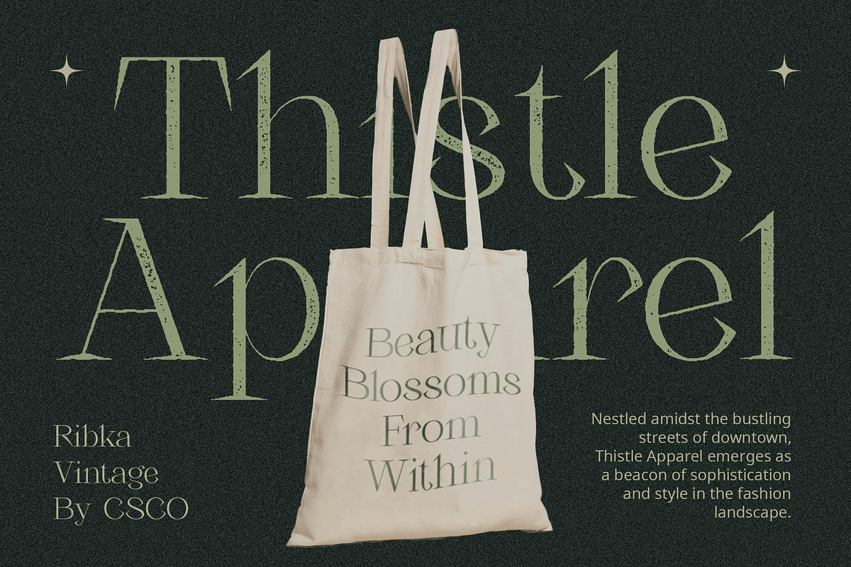 Ribka Vintage, a Serif Font by Craft Supply Co. (Photo 7 of 8)