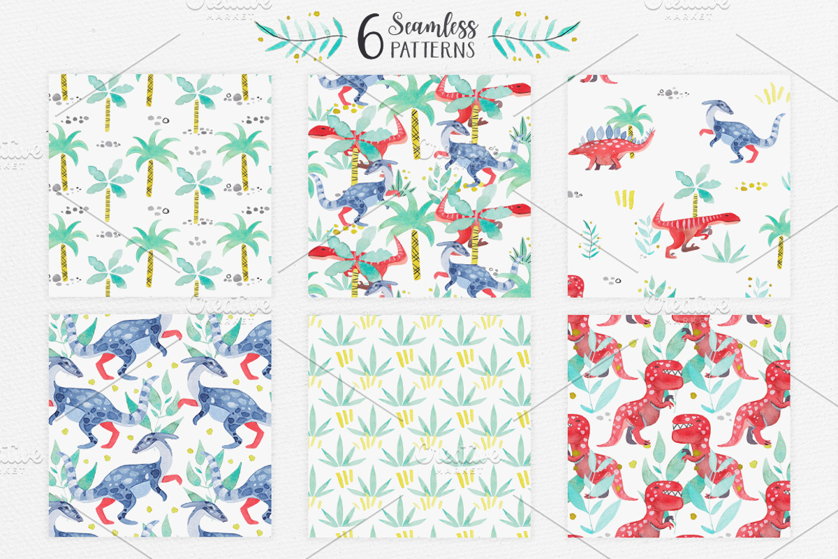 Jurassic Paint, a Pattern Graphic by Petite Salade (Photo 2 of 4)