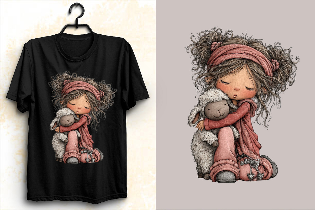 Spring Girl & Animal Friends Clipart, an Illustration by SVGArt (Photo 5 of 7)