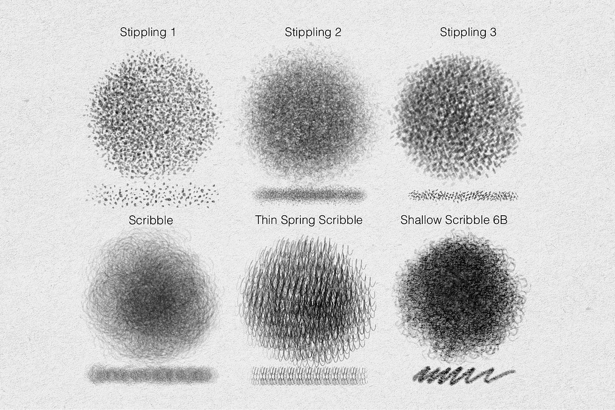 Hatching Brushes for Procreate, a Brush Add-On by Maria Summer (Photo 3 of 7)