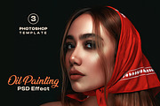 Oil painting photo effect, a Layer Style Add-On by Pixel Gallery (Thumbnail 1 of 3)
