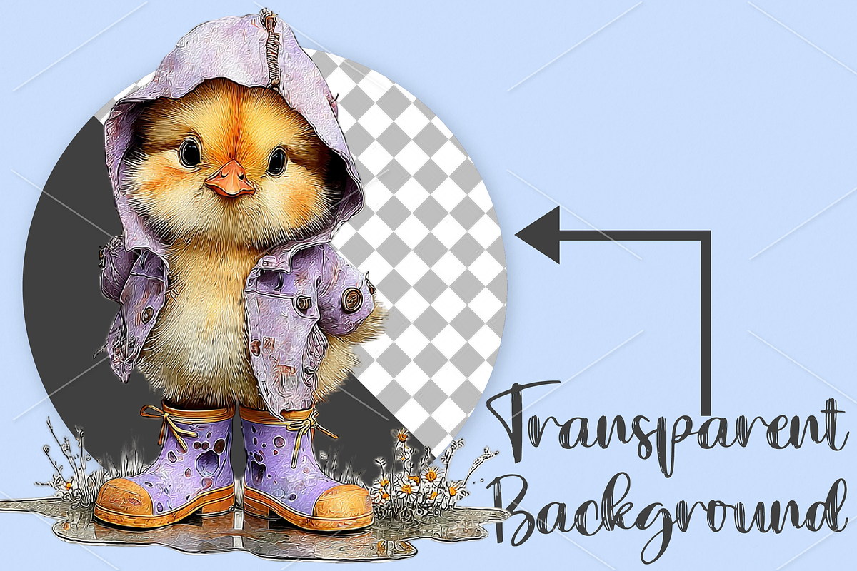 Watercolor Summer Funny Chick PNG, a Seasonal Illustration by Canvas Craft (Photo 2 of 7)