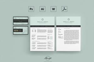 Pastel Blue Resume / Card Template