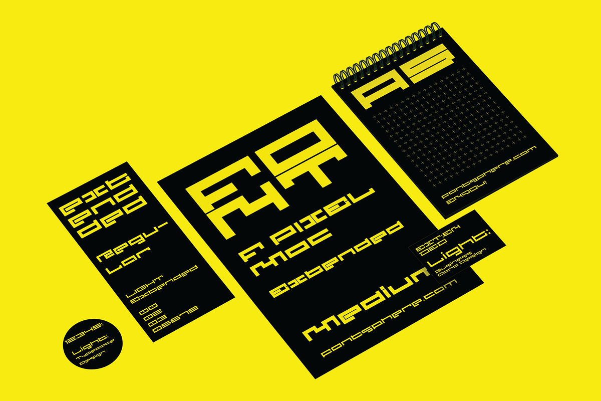 F Pixel Moc - Typeface Family, a Sans Serif Font by Fontsphere (Photo 2 of 9)