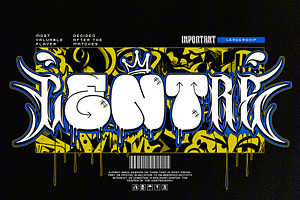 Bubble Core Graffiti Mix Metal Font