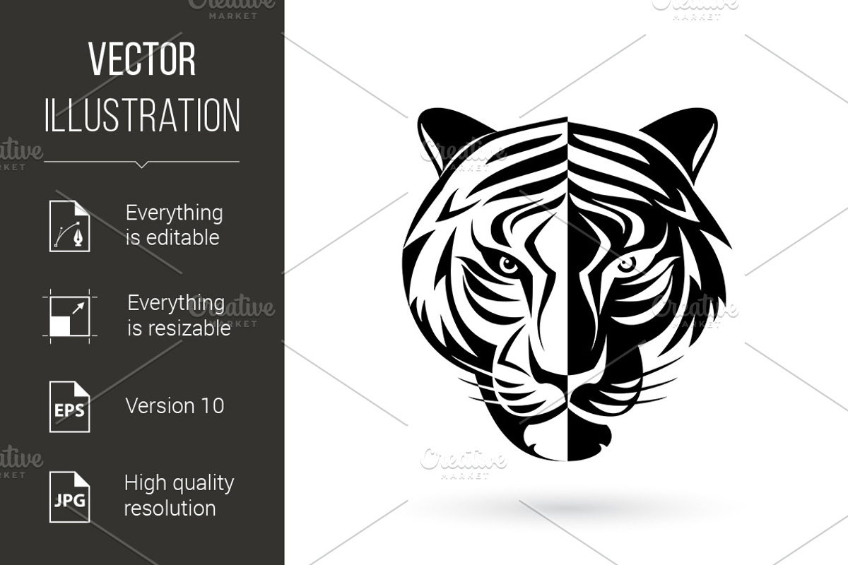 Tiger Mascot Logo, a Graphic by DvargShop