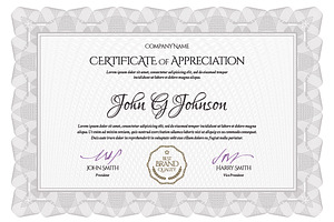 Multipurpose Template Certificate