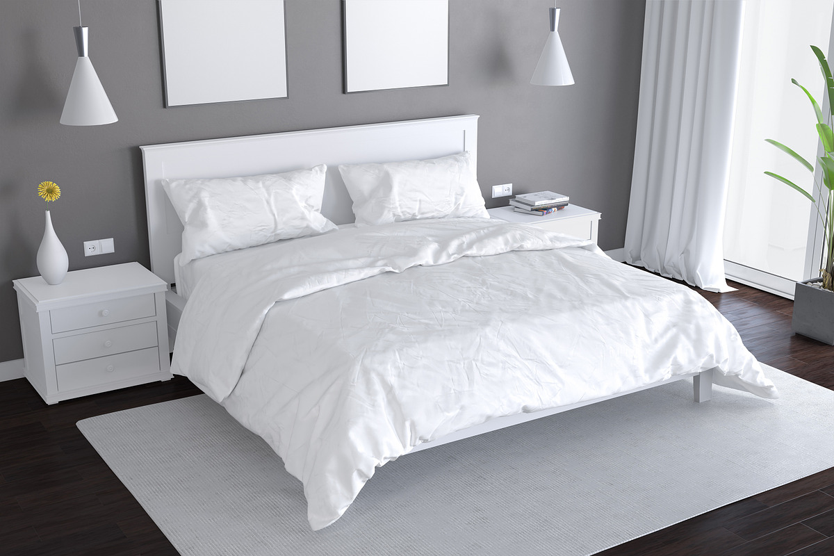 Bedroom and Bed Linen Mockup #1, an Apparel Mockup by Seven Lights (Photo 5 of 6)