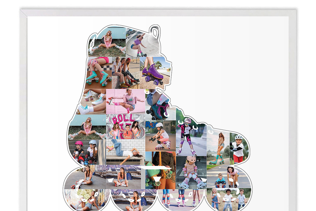 Roller Skate Shape Photo Collage, a Resume Template by AIW SOLUTIONS (Photo 6 of 7)