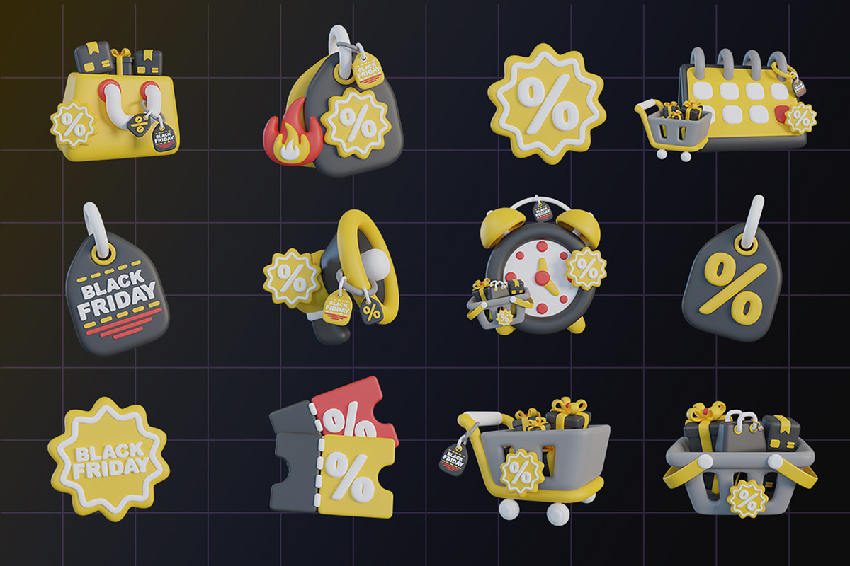 Black Friday 3D Icon Pack, an Object Graphic by Artnivora.Std (Photo 4 of 4)