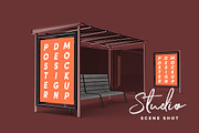 Poster Design Mockup (Bus Stop), a Print Template by illustrated (Thumbnail 4 of 14)