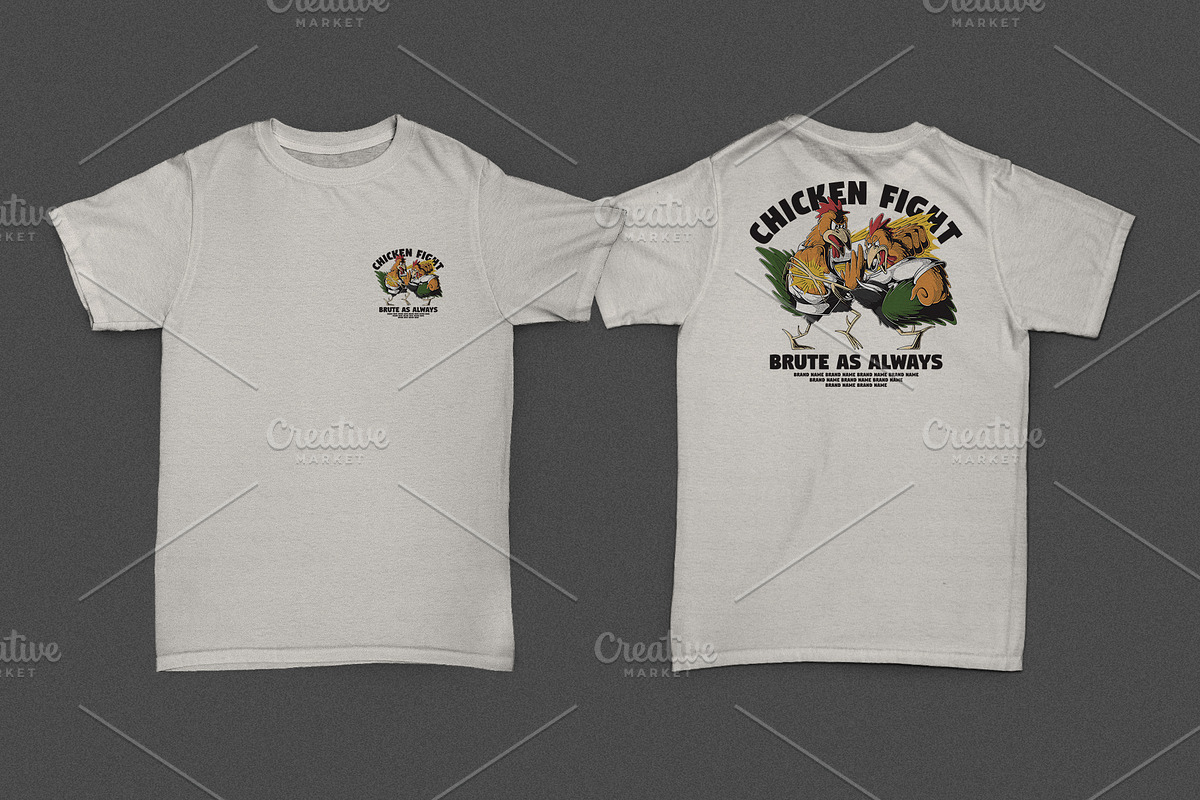 Retro Rooster Fighting Mascot, a Branding & Logo Template by Judsart (Photo 2 of 3)