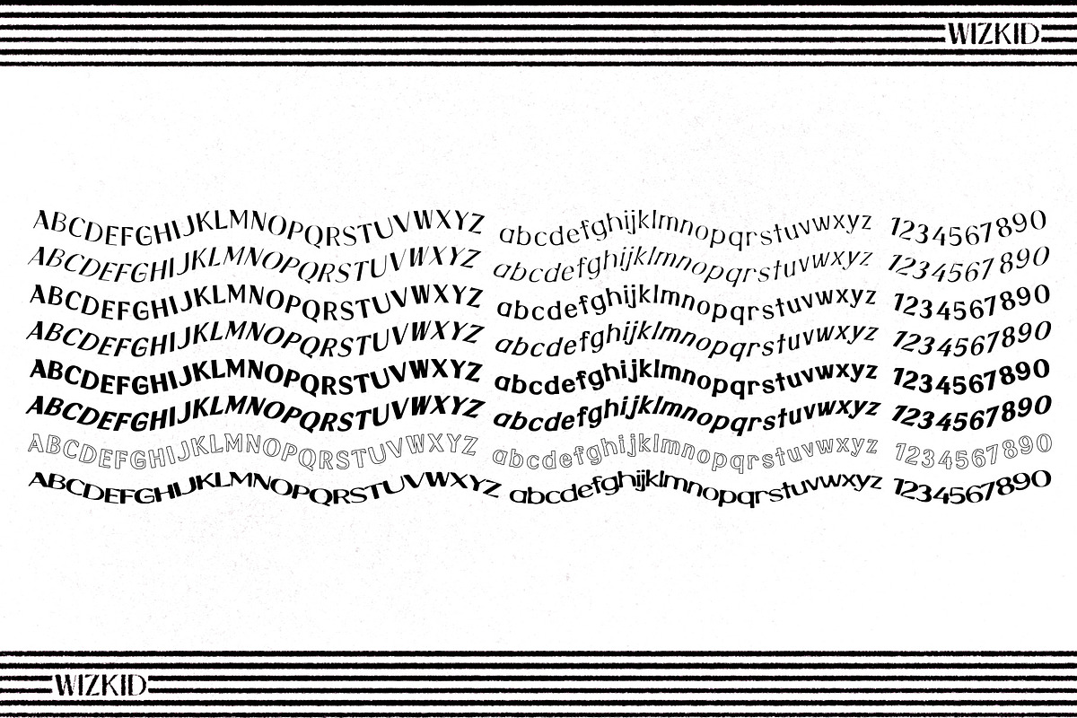 WIZKID | A Retro Modern Display Font, a Sans Serif Font by Retro Black Studio (Photo 3 of 8)