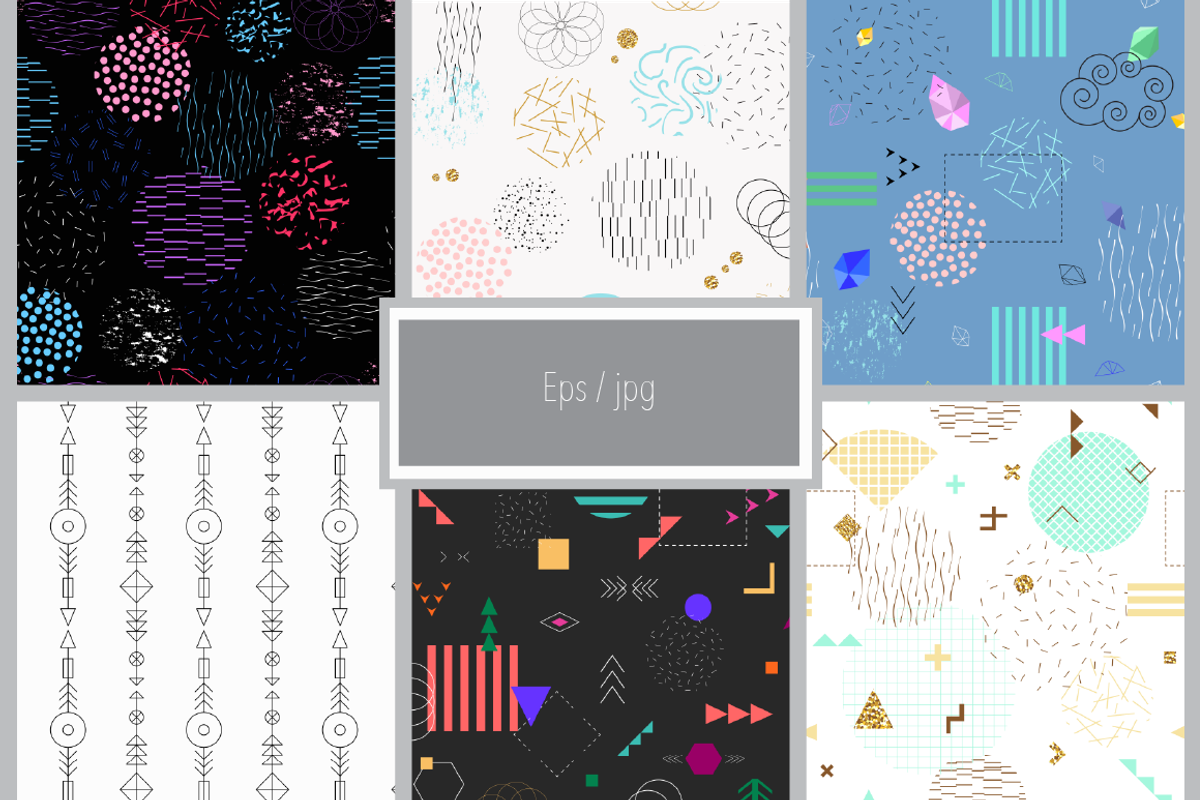 12 Trendy seamless patterns, a Pattern Graphic by DinaraChernaya (Photo 3 of 4)