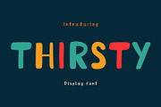 Thirsty is a cool display font, a Handwritten Font by Brown Cupple (Thumbnail 1 of 6)