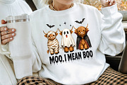 Cute Highland Cow Halloween Costumes, a Seasonal Illustration by Creative Art (Thumbnail 3 of 3)