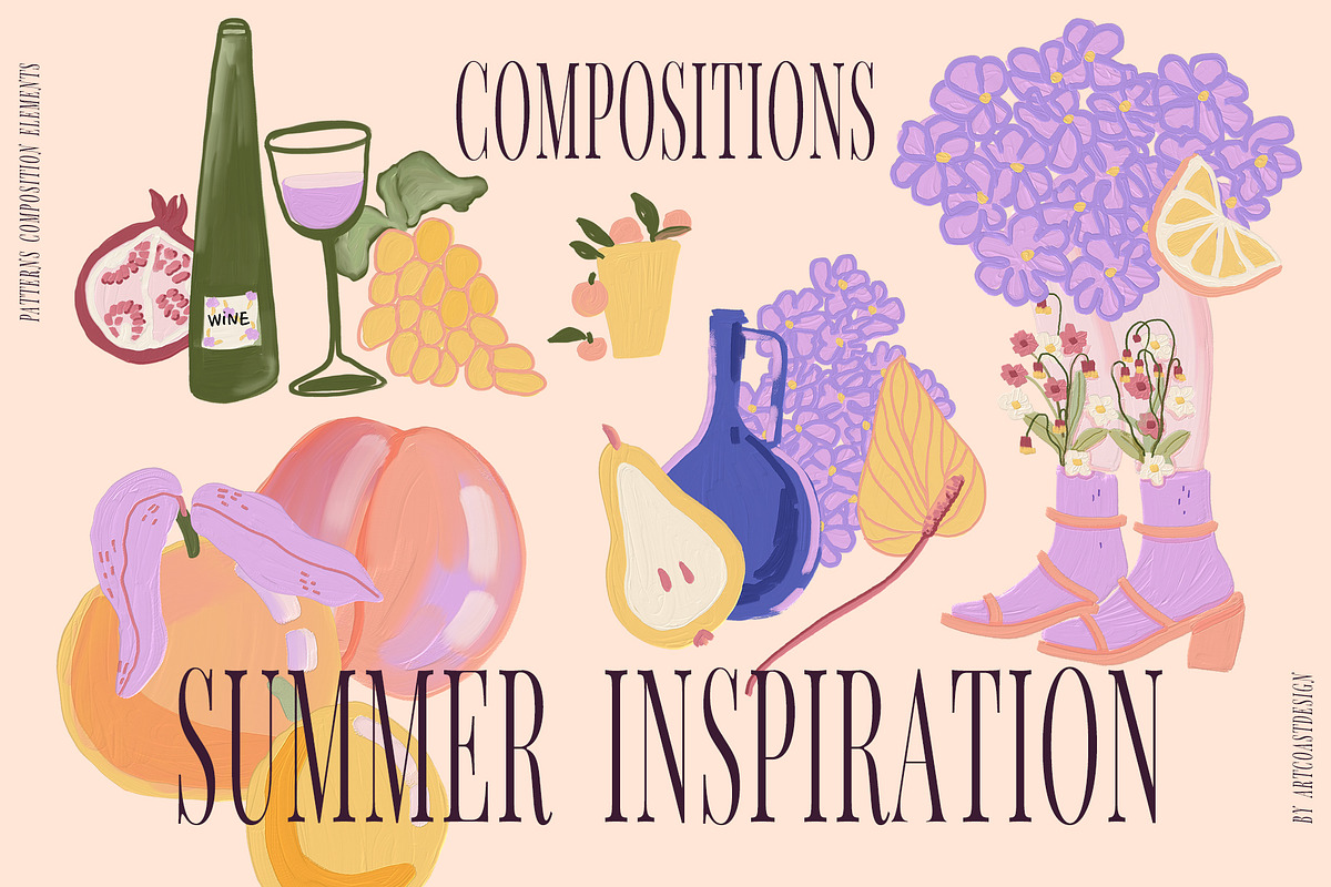 Acrylic Summer Inspiration, a Pattern Graphic by nadispasibenko (Photo 2 of 11)