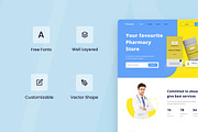 Online Pharmacy Web Design, a Wireframe Template by INSPR STD (Thumbnail 4 of 6)