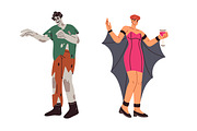 Halloween people set + patterns, a Person Illustration by Good Studio (Thumbnail 7 of 19)