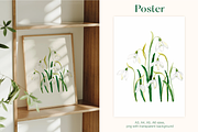 Spring Snowdrops Flowers Collection, an Object Illustration by Harmony Draws (Thumbnail 8 of 9)