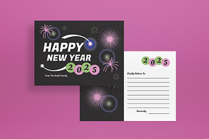 Gradient New Year Greeting Card