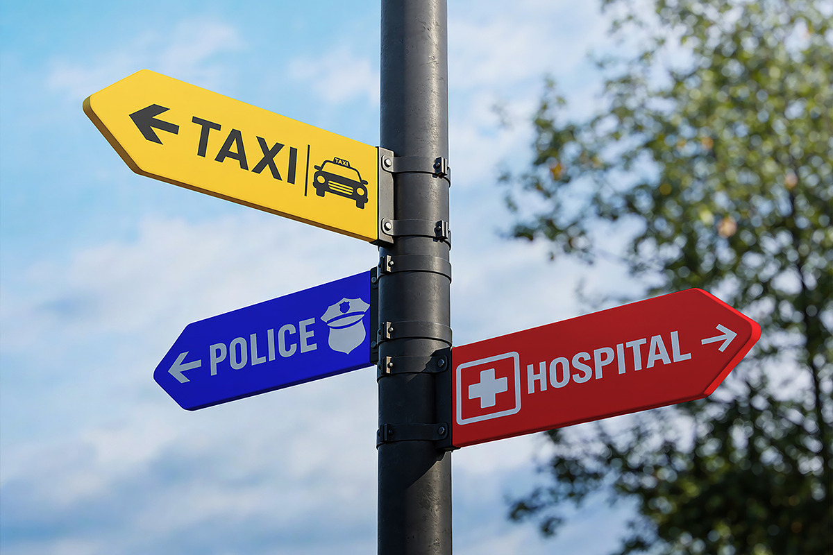Directional Signpost Mockup, an Advertising Mockup by Pitchlook.Studio (Photo 4 of 4)