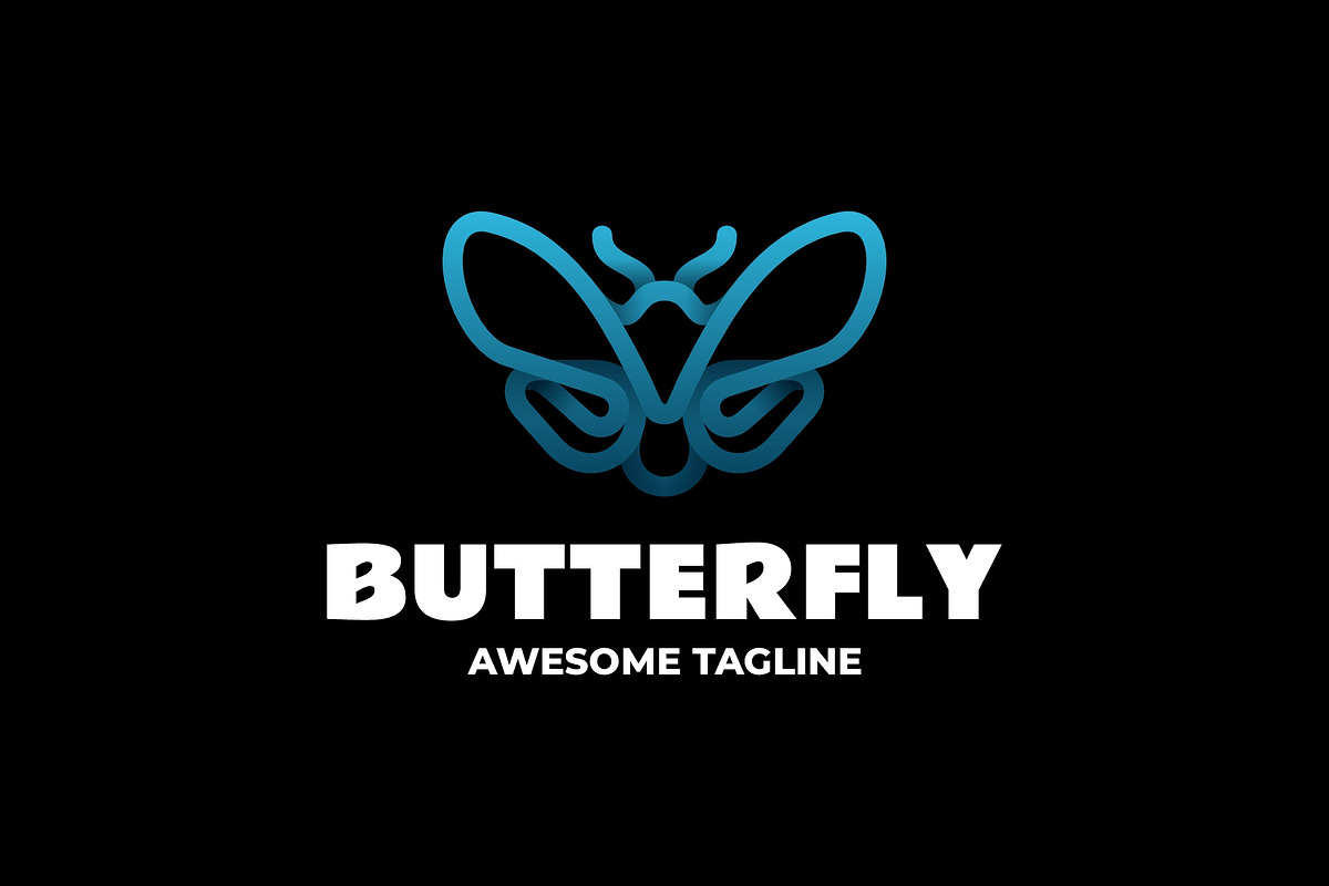 Butterfly Graient Line Logo, a Branding & Logo Template by Artnivora.Std