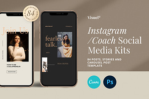 Coach / Influencer Social Media Kit, a Social Media Template by Visuel Colonie®