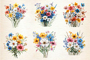 Colorful Meadow Flower Clipart Png, an Illustration by Dream Creation (Thumbnail 3 of 6)