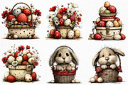 Whimsical Easter Eggs Basket Clipart, an Illustration by Craft Nest (Thumbnail 4 of 11)