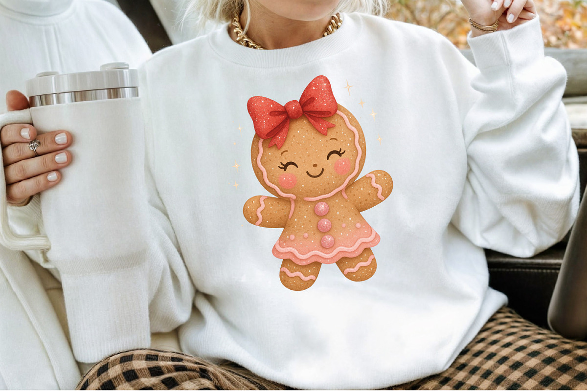 Cute Christmas Png Girly Gingerbread, an Illustration by Sublimation Artist (Photo 6 of 9)