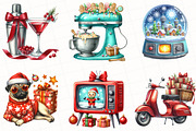 Retro Christmas Clipart, an Illustration by OK Design (Thumbnail 5 of 5)