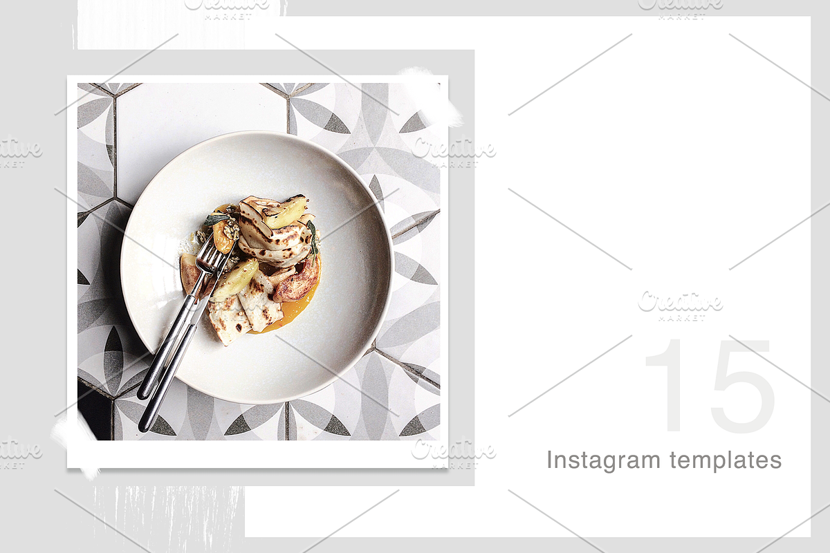 MINIMAL 15 instagram templates, a Social Media Template by Kristina Dubnovitskaya (Photo 3 of 8)