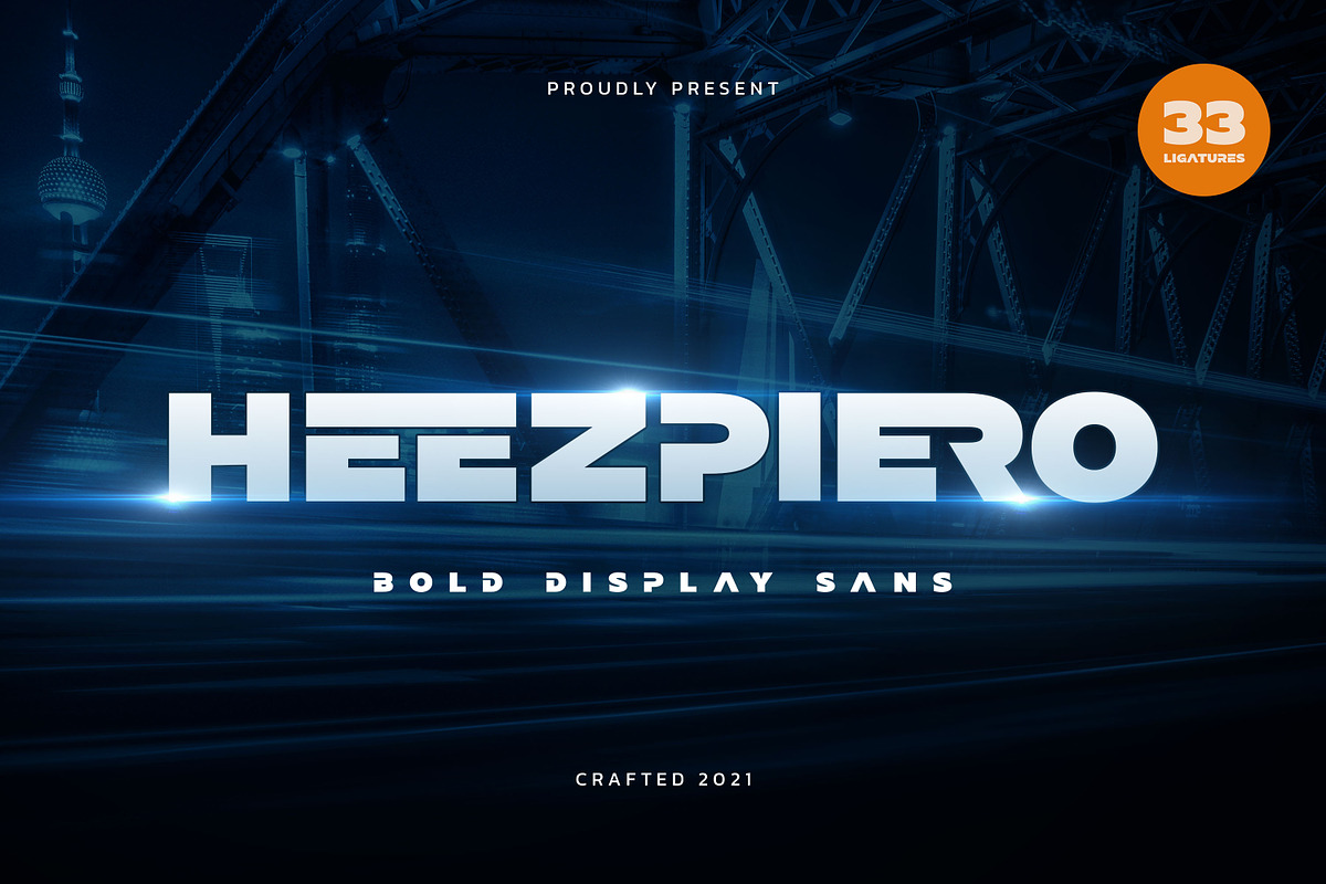 Heezpiero - Bold Display Sans, a Sans Serif Font by Almarkhatype (Photo 1 of 10)