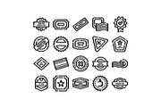 Collection of outline style labels, an Object Graphic by pikepicture (Thumbnail 1 of 3)