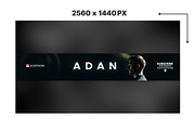 Vlogger YouTube Banner, a Social Media Template by Vaughn Studios (Thumbnail 2 of 5)