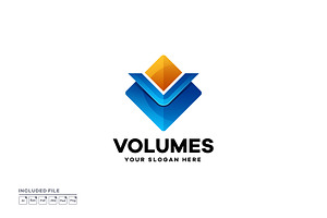 Letter V Box Gradient Logo Template, a Branding & Logo Template by yuanesei