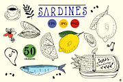 Sardines, a Food Illustration by Olillia (Thumbnail 2 of 6)