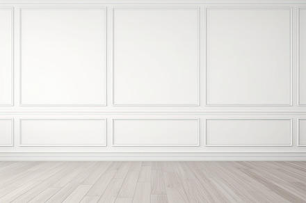 White classic wall background with copy space, mock up room, grey colour parque, a Background Photo by zakiroff