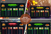 Digital Fast Food Menu Template, a Stationery Template by MRI STUDIO (Thumbnail 1 of 4)