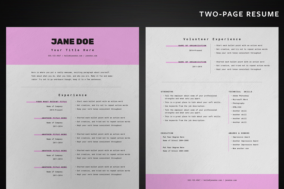 Modern Resume Template, a Resume Template by Templates by Maggie (Photo 2 of 4)