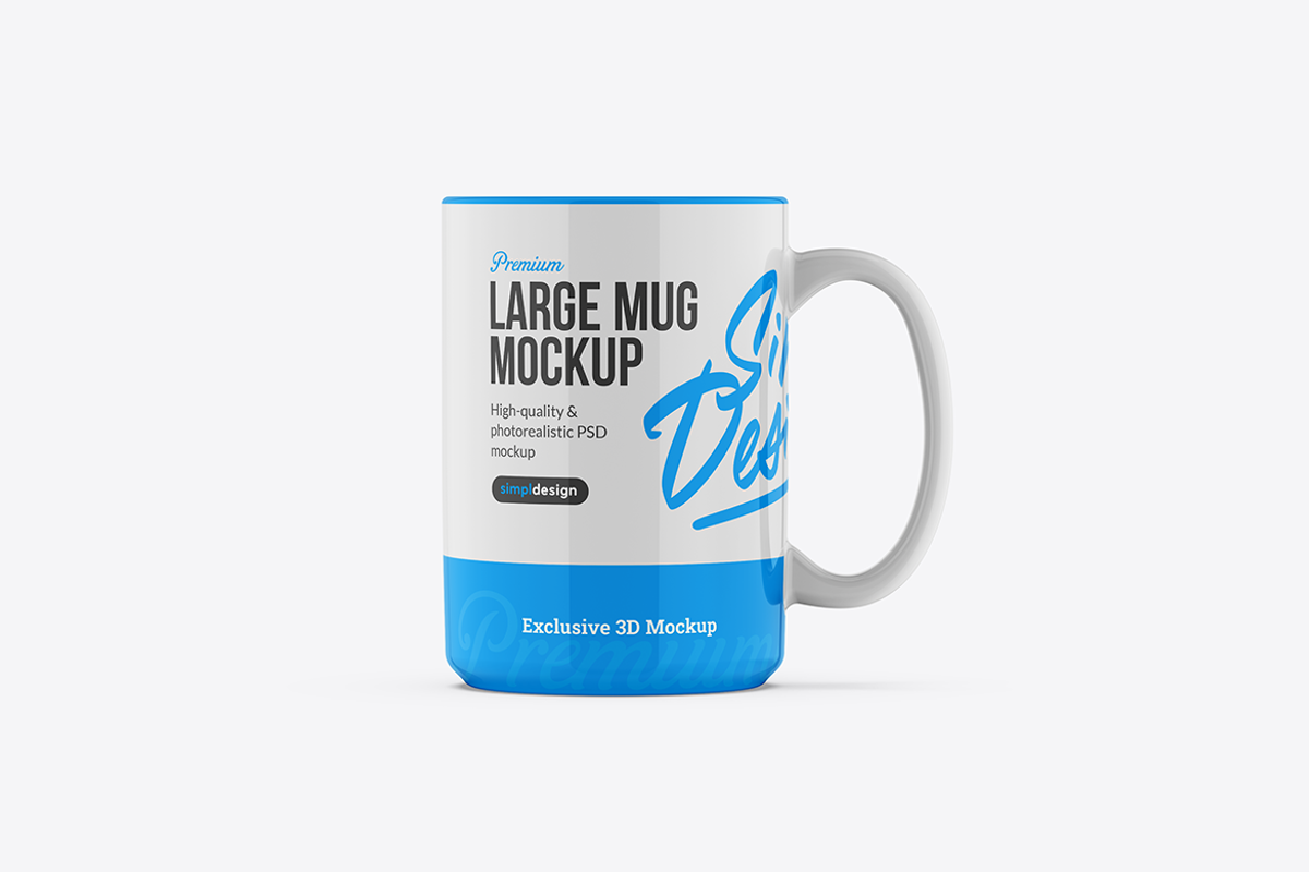 Large Mug Mockup, a Cups & Container Mockup by SimplDesign (Photo 3 of 5)