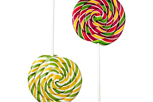 Two opposite lollipops, a Food & Drink Photo by BOOCYS