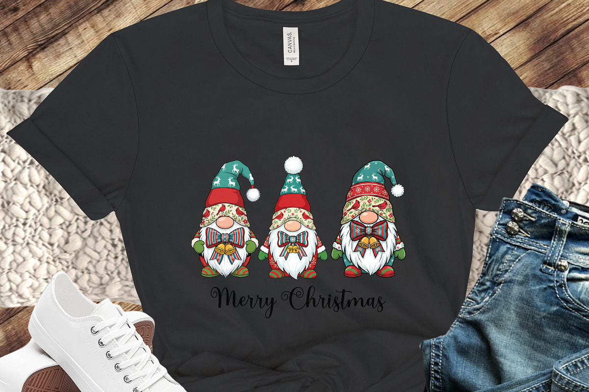 Christmas Gnome PNG Christmas Patchw, an Illustration by designcity5 (Photo 3 of 8)