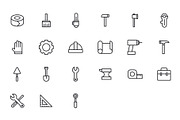 Construction Tools Icons, an Outline Icon by Middltone (Thumbnail 4 of 4)