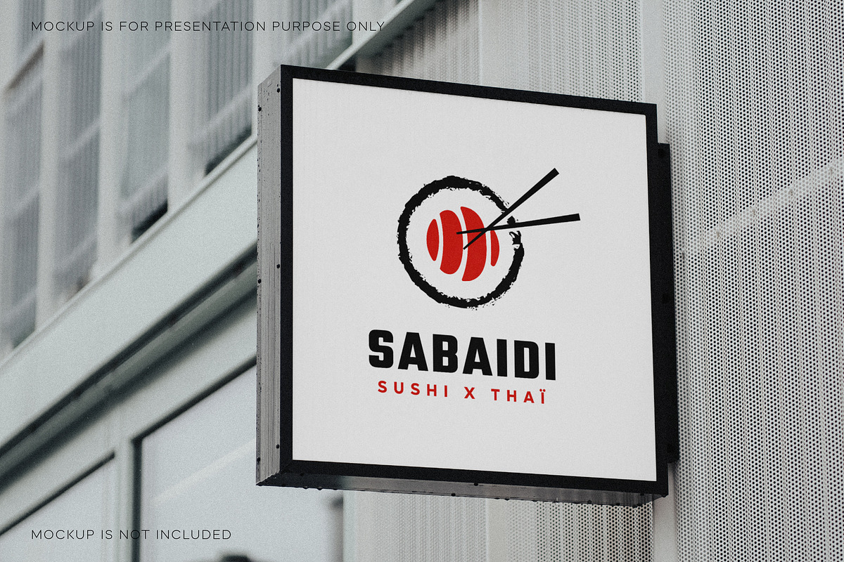 Sabaidi Sushi x Thai Logo Template, a Branding & Logo Template by Nowshinz Shoma (Photo 3 of 3)