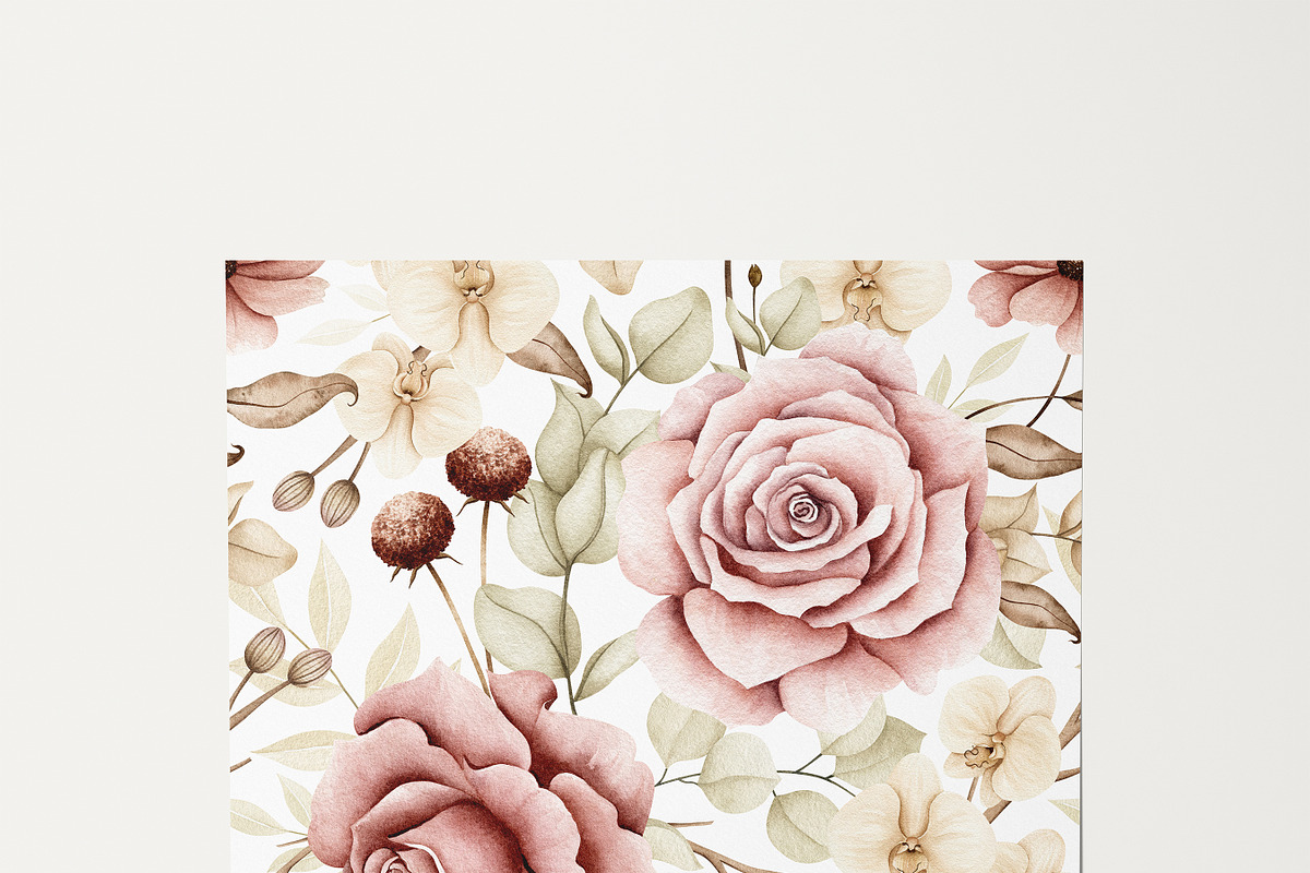 Watercolor Boho Fall Dusty Rose Set, a Decorative Illustration by Carol Lozove (Photo 48 of 74)