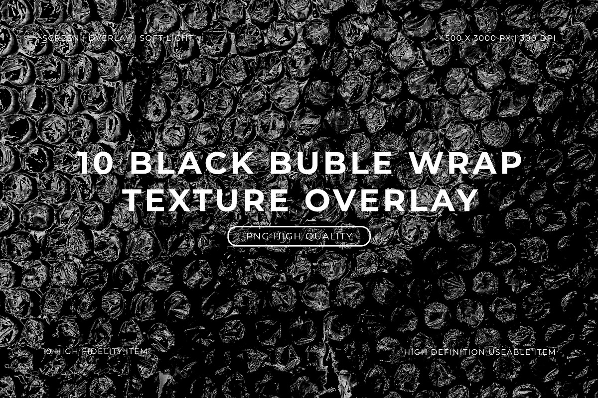 Black Bubble Wrap Texture, a Texture Graphic by Pitchlook.Studio (Photo 1 of 2)