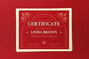 Red Vintage Design Certificate, a Print Template by graphicook (Thumbnail 3 of 3)