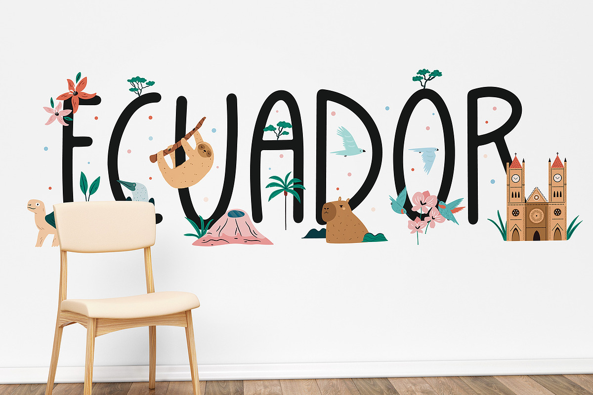 Ecuador Illustrated Vector Map, an Illustration by danceyourlife (Photo 7 of 8)